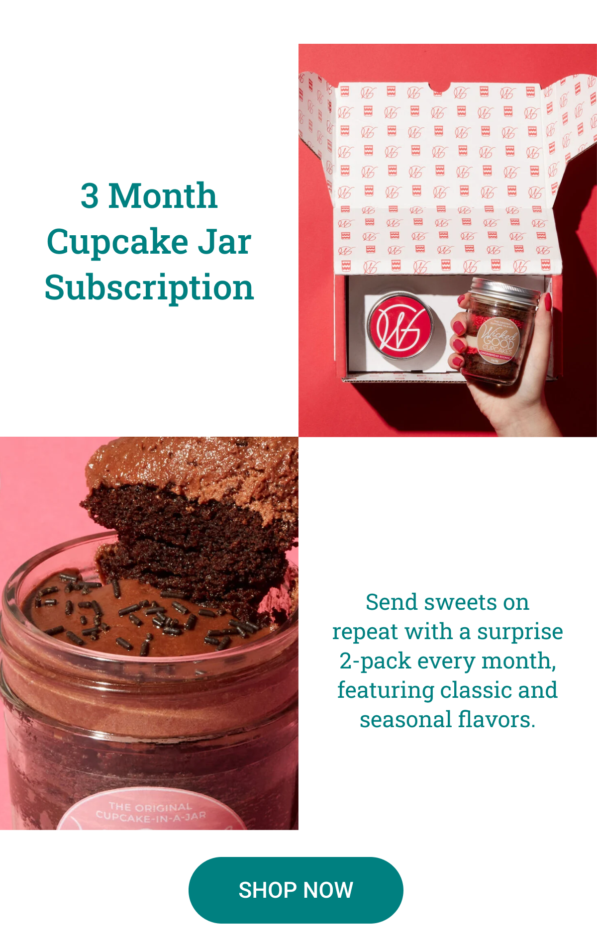 3 Month Cupcake Jar Subscription